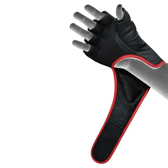Рукавички ММА RDX F6 KARA Matte Red XL (GGR-F6MR-XL), Розмір: XL, Колір: Чорний/Червоний, зображення 4
