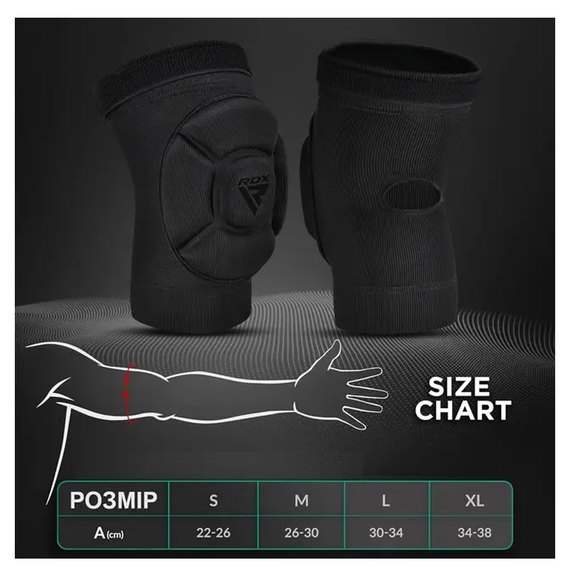 Налокотники спортивные RDX Hosiery Elbow Foam Black/White XL (HYP-EBW-XL), Размер: XL, Цвет: Black/White, изображение 4