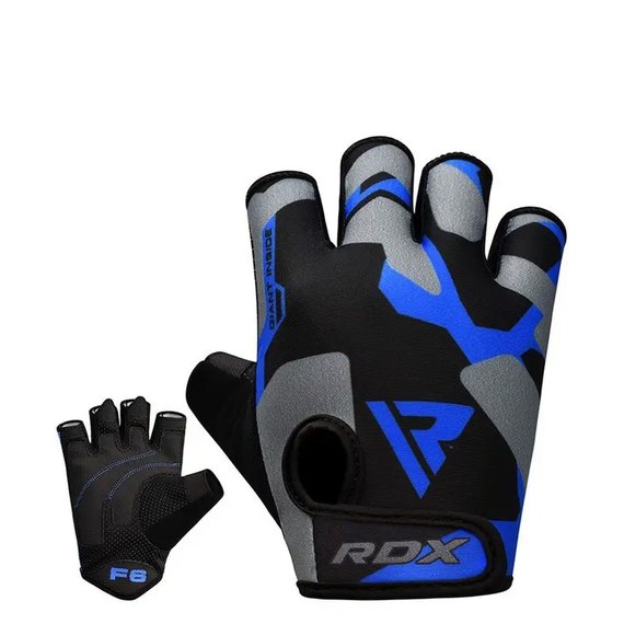 Перчатки для фитнеса RDX F6 Sumblimation Blue XL (WGS-F6U-XL), Размер: XL, Цвет: Чёрный/Синий, изображение 5