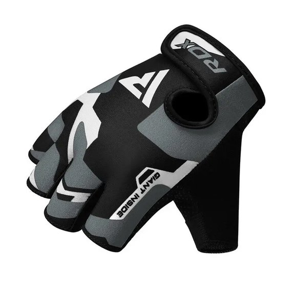 Перчатки для фитнеса RDX F6 Sumblimation Grey M (WGS-F6G-M), Размер: M, Цвет: Чёрный/Серый, изображение 4