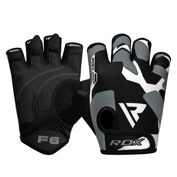 Перчатки для фитнеса RDX F6 Sumblimation Grey M (WGS-F6G-M), Размер: M, Цвет: Чёрный/Серый, изображение 6