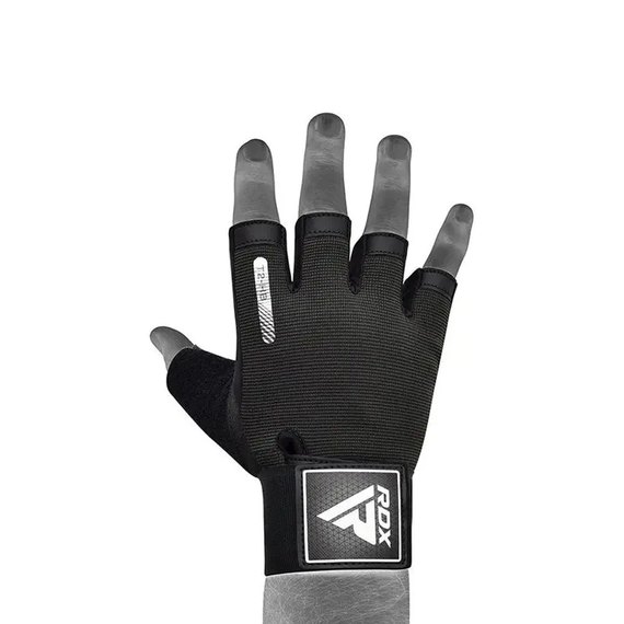 Перчатки для фитнеса RDX T2 Half Black S (WGA-T2HB-S), Размер: S, Цвет: Чёрный, изображение 2