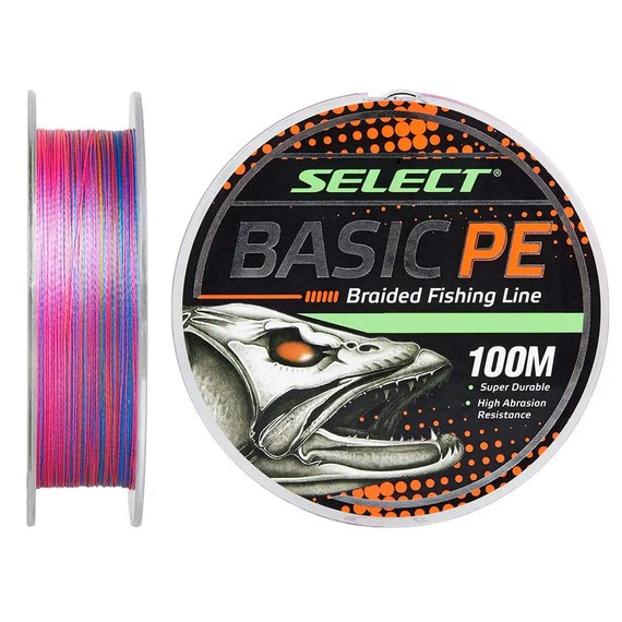 Шнур Select Basic PE Multicolor 150m 0.18mm 22lb/9.9kg (1870.30.95), Диаметр, мм: 0.18 мм, Разрывная нагрузка, lb : 22