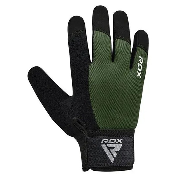 Перчатки для зала RDX W1 Full Finger Army Green XL (WGA-W1FA-XL+), Размер: XL, Цвет: Чёрный/Зелёный, изображение 2