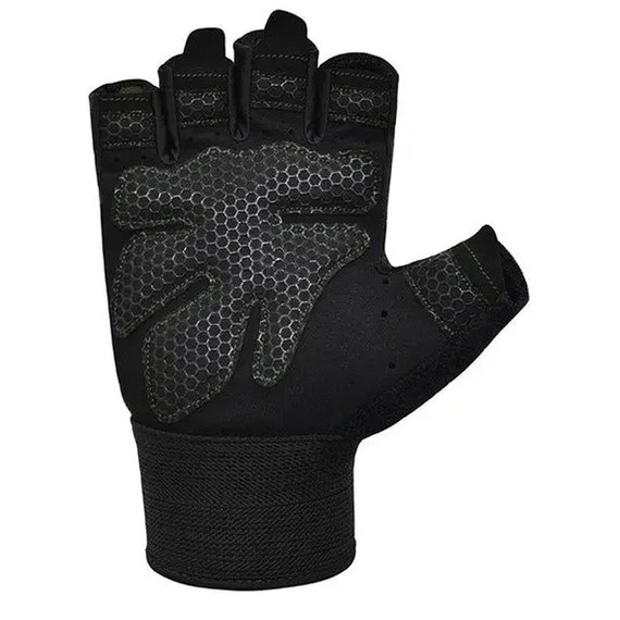 Перчатки для зала RDX W1 Half Black Plus M (WGA-W1HB-M+), Размер: M, Цвет: Чёрный, изображение 3