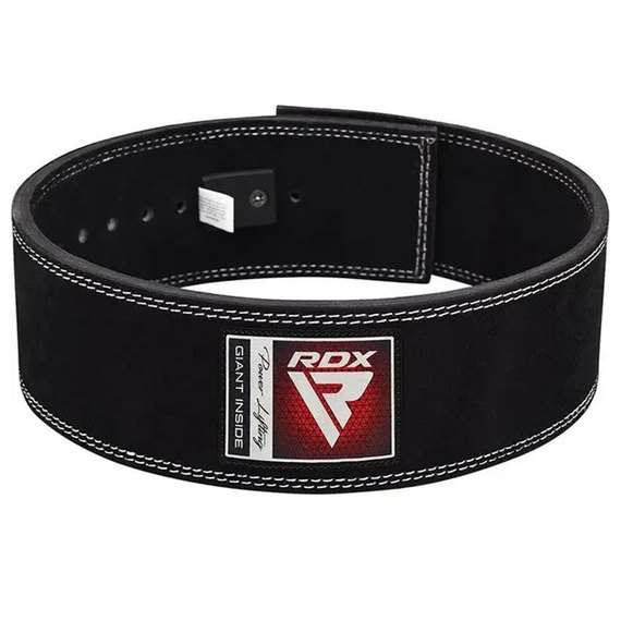 Пояс для тяжелой атлетики RDX 4 Pro Liver Buckle кожа Black Plus L (WBL-4LB-L+), Размер: L, изображение 2