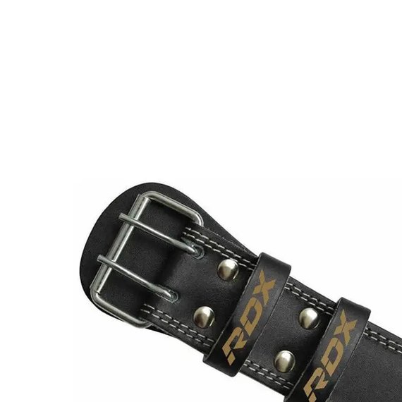 Пояс для тяжелой атлетики RDX 6 кожа Black Gold S (WBS-6RB-S), Размер: S, Цвет: Black Gold, изображение 3