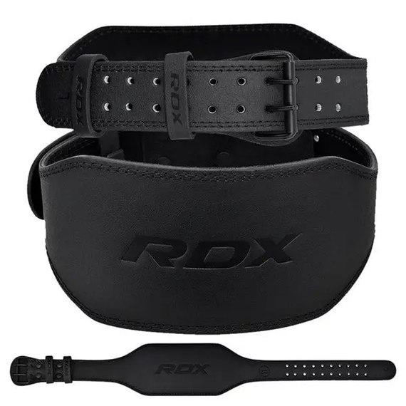 Пояс для важкої атлетики  RDX 6 шкіра Full Black L (WBS-6FB-L), Розмір: L, Колір: Black, зображення 5