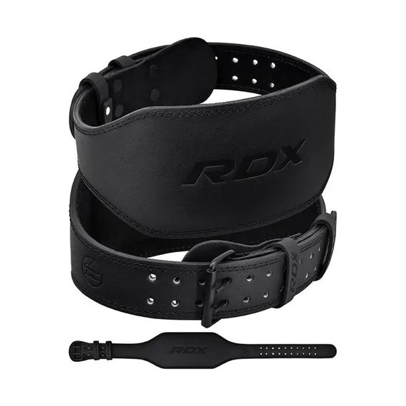 Пояс для важкої атлетики  RDX 6 шкіра Full Black L (WBS-6FB-L), Розмір: L, Колір: Black, зображення 6