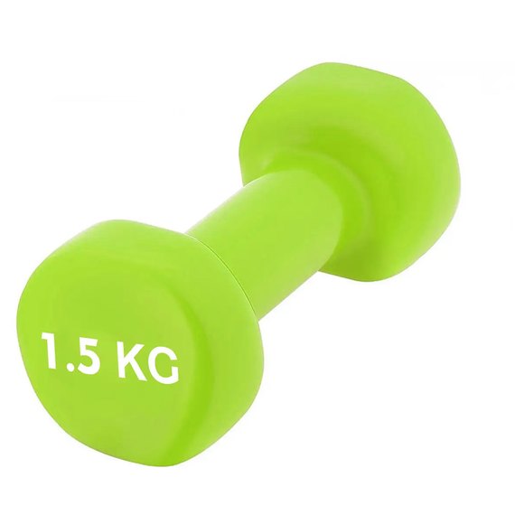 Гантелі PowerPlay 4103 вінілові 2*1,5 кг зелень (PP_4103_2*1,5kg), Вага: 2х1.5 кг, Колір: Зелений, зображення 3