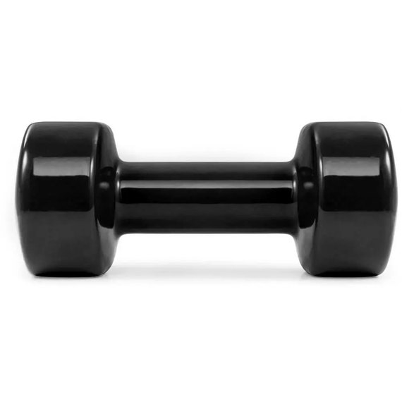 Гантели PowerPlay 4121 виниловые 2*2 кг черные (PP_4121_2*2kg), Вес: 2х2 кг, изображение 2