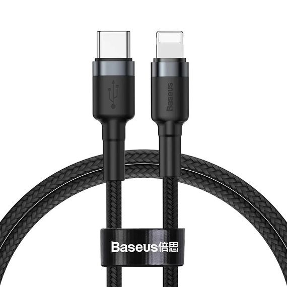 Кабель Baseus Cafule Type-C to Lightning 18W/PD, 1m CATLKLF-G1 Black (000004013)