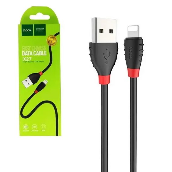 Кабель Hoco Lightning X27 1m Black (000001173), изображение 2