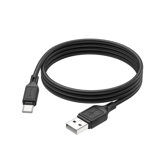 Кабель Hoco Type-C Cool silicone charging data cable X90 1m, 3A Black (000009228), изображение 4