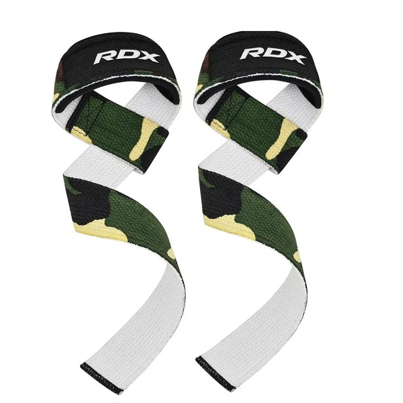 Лямки для тяги RDX W1 Gym Single Strap Camo Green Plus (WAN-W1CGN+), Цвет : Camo Green
