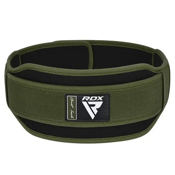 Пояс для тяжелой атлетики RDX RX5 Double Belt неопрен Army Green L (WBD-RX5AG-L), Размер: L, Цвет: Green, изображение 2