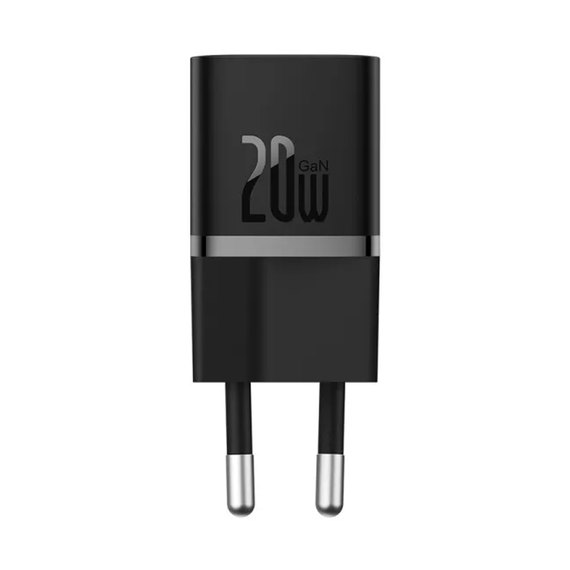 Зарядное устройство Baseus GaN5 Fast Charger (mini) 1C 1Type-C, QC/PD, 20W Black (000009750), изображение 3