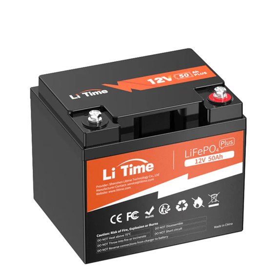 Акумуляторна батарея  LiTime 12V 50Ah (12.8V-50Ah, 640 Вт*год, 50A BMS)