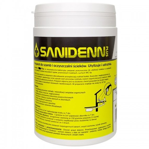 Бактерии для септиков Sanidenn PLUS (порошок) 900 г, Вес, г : 900 г