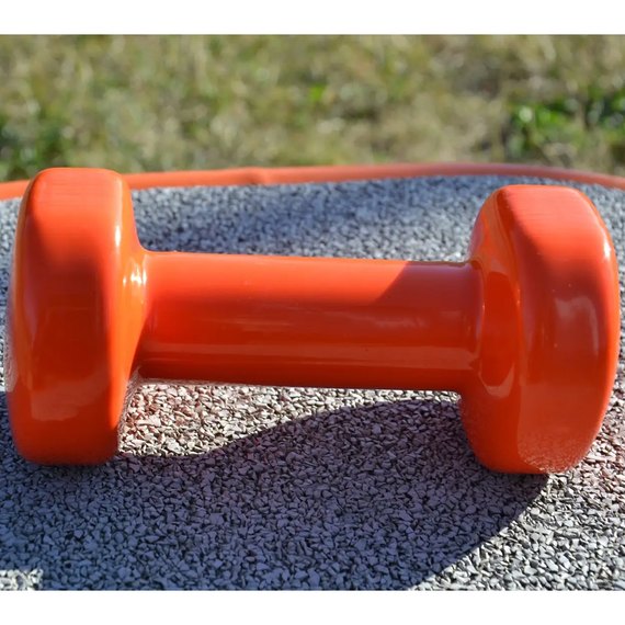 Гантель PowerPlay 4103 виниловая 1 кг оранжевая (PP_4103_1kg), Вес: 1 кг, Цвет: Оранжевый, изображение 4