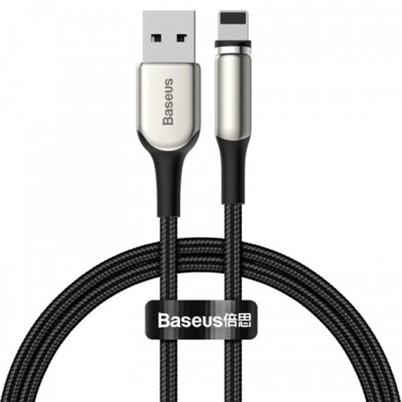 Кабель Baseus Lightning Zinc Magnetic Charging 1m, 2A Black (000005024), Колір: Black