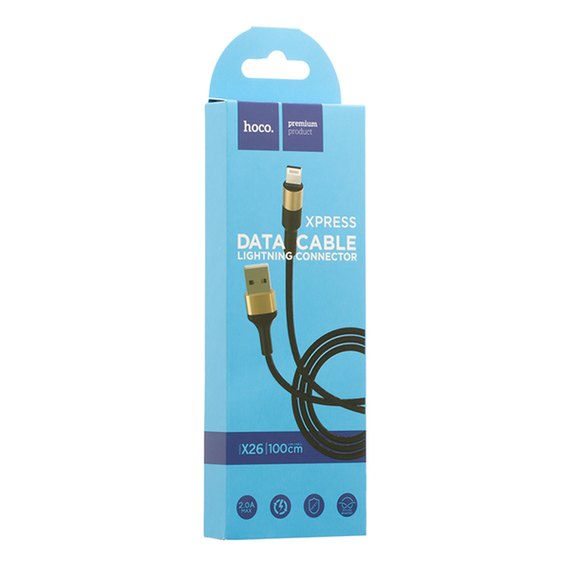 Кабель Hoco Lightning Xpress X26 Black/Gold (000001278), Цвет: Black/Gold, изображение 2