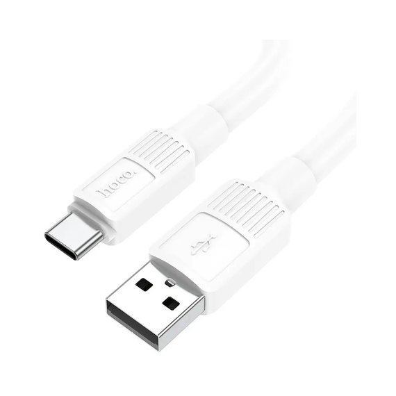 Кабель Hoco Type-C Solid charging data cable X84 1M, 3A White (000009059), изображение 3