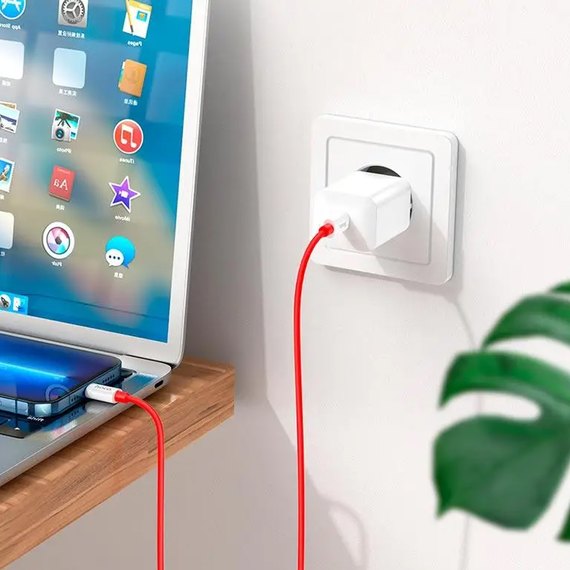 Кабель Hoco Type-C to Lightning Magic silicone PD charging data cable X87 1m, 3A, 20W Red (000009323), Колір: Red, зображення 3