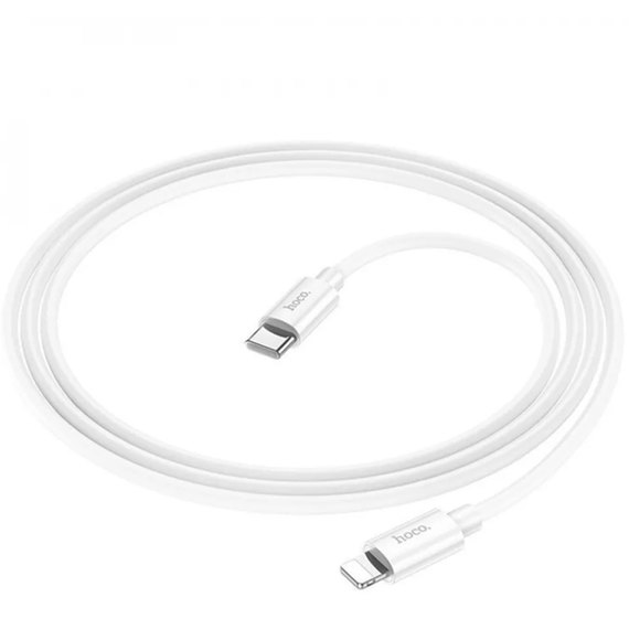 Кабель Hoco Type-C to Lightning Magic silicone PD charging data cable X87 1m, 3A, 20W White (000009322), Цвет: White, изображение 2