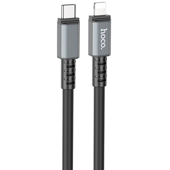 Кабель Hoco Type-C to Lightning Strength PD charging data cable X85 1m, 20W Black (000009061), Цвет: Grey