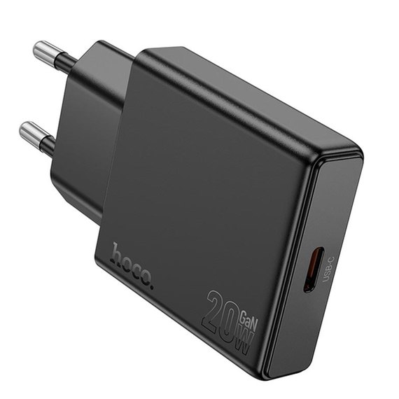 Зарядное устройство Hoco Delgado single port charger N37 Type-C, 20W/3A, PD/QC Black (000010198), изображение 2