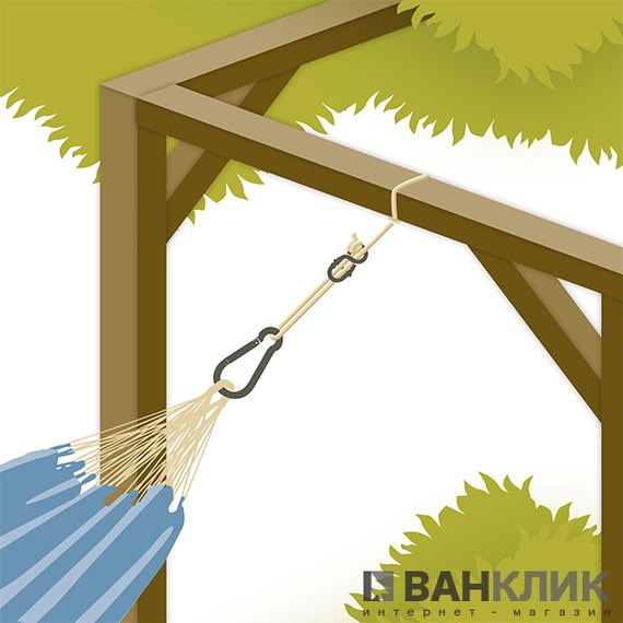 Крепления для подвесных гамаков La Siesta Practico black PR-06