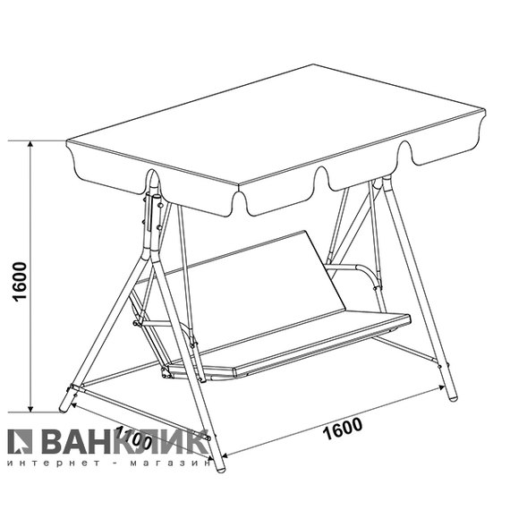 Садовая качель Eleyus MALVA 15 YL+GN