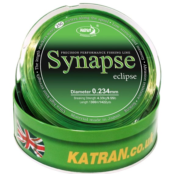 Леска Katran Synapse Eclipse 1300m neon/black 0.234mm 9.55lb (4262389020451), Диаметр, мм: 0.234 мм, Разрывная нагрузка, lb : 9.5, изображение 2