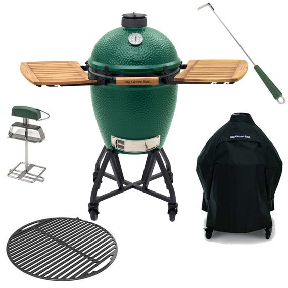 Комплект керамічний вугільний гриль у підставці Big Green Egg L