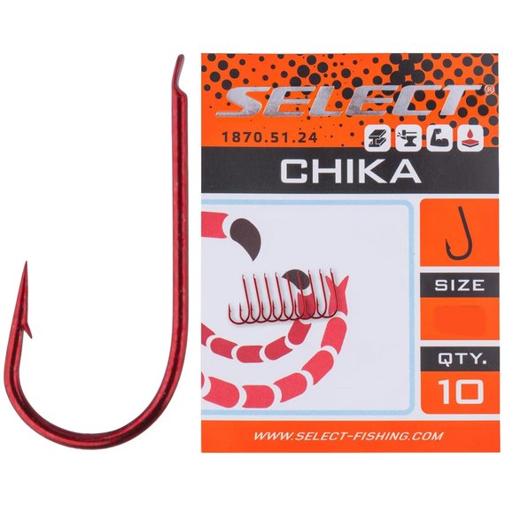 Крючок Select Chika #16 (10 шт/уп) (1870.51.22), Номер крючка, № : 16