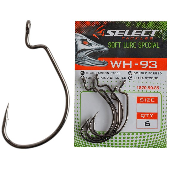 Гачок Select WH-93 #2/0 (5 шт/уп) (1870.50.86), Номер гачка, №: 2/0
