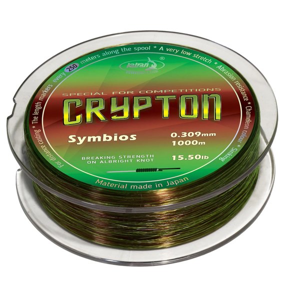 Леска Katran Crypton Symbios 1000m neon/brown 0.309mm 15.5lb/7.03kg (4262389020055), Разрывная нагрузка, lb : 15.5, Размотка, м : 1000 м