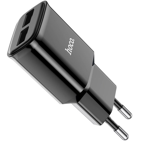 Зарядний пристрій Hoco Micro USB Cable Star round dual Port charger set C88A 2USB, 2.4A Black (000007680)