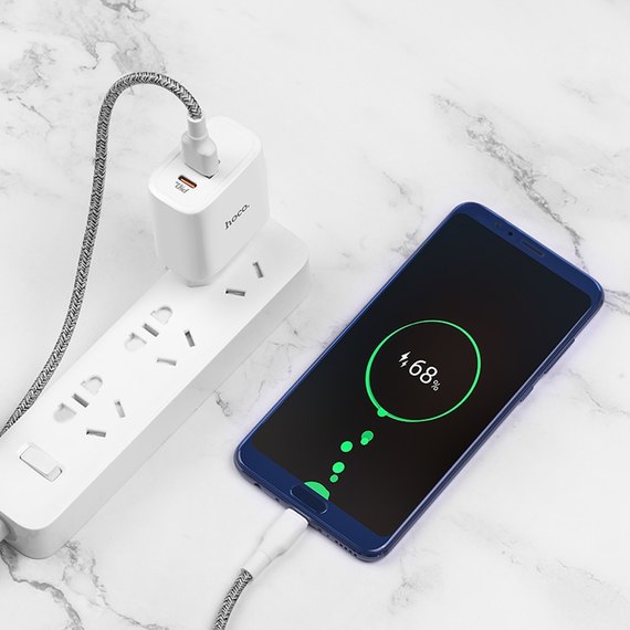 Зарядное устройство Hoco Speed C57a Type-C/USB, PD/QC3.0, 18W/3A White (000003297), изображение 5