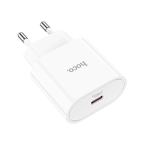 Зарядное устройство Hoco Type-C to Type-C Cable Metro single port charger set C94A 1Type-C, 20W/3A, PD/QC White (000008528), изображение 3