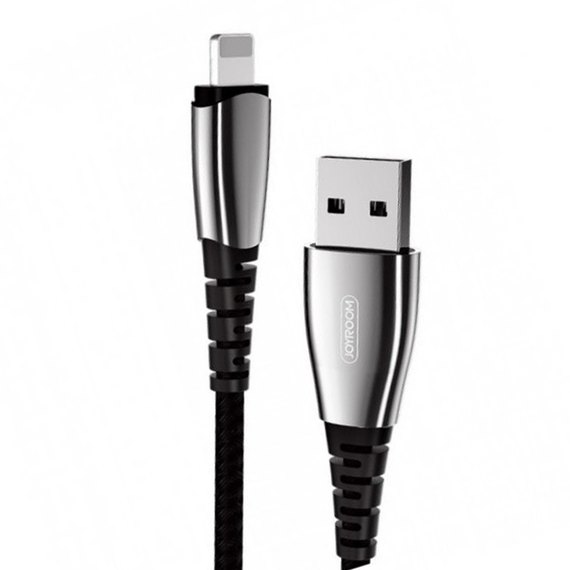 Кабель JOYROOM Lightning Nylon Waller Series Spring s-M391 1.2m, 2.4A Black (000003808)