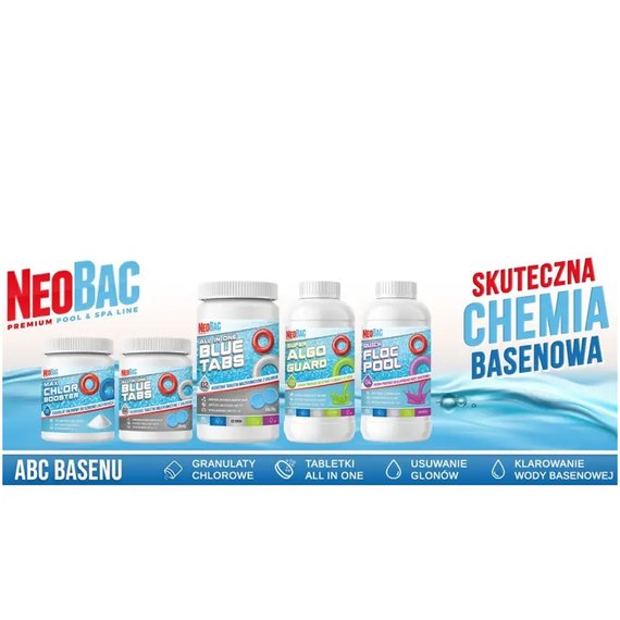 Таблетки для бассейна NeoBac BLUE TABS многофункциональные 50 шт/уп, изображение 4