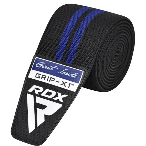 Бинти для колін RDX Gym Knee Wrap R11 Black/Blue (WAH-KR11BU), Колір: Black/Blue, зображення 3