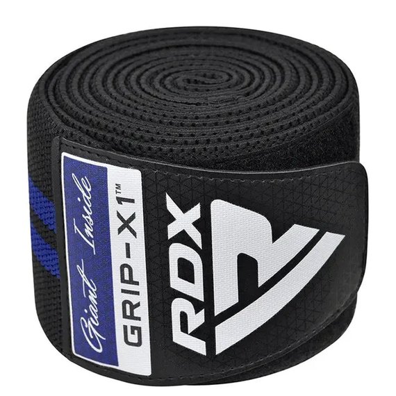 Бинти для колін RDX Gym Knee Wrap R11 Black/Blue (WAH-KR11BU), Колір: Black/Blue, зображення 5