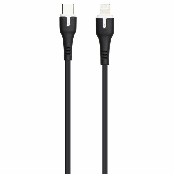 Кабель Hoco Type-C to Lightning with LED Surplus X45 1m, 3A, PD/18W Black (000005549)