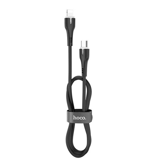 Кабель Hoco Type-C to Lightning with LED Surplus X45 1m, 3A, PD/18W Black (000005549), изображение 2
