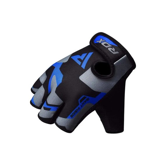 Перчатки для фитнеса RDX F6 Sumblimation Blue L (WGS-F6U-L), Размер: L, Цвет: Чёрный/Синий, изображение 2