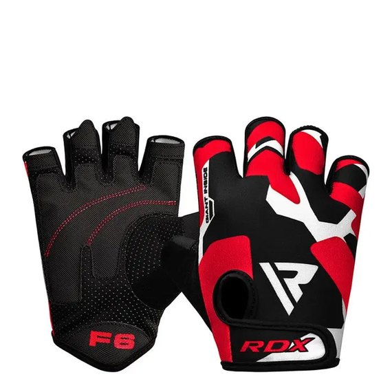 Перчатки для фитнеса RDX F6 Sumblimation Red M (WGS-F6R-M), Размер: M, Цвет: Чёрный/Красный, изображение 2