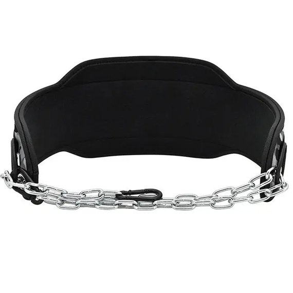 Пояс для отягощений с цепью RDX T7 Pro Dipping Belt 2 Layer неопрен Black (WDB-T7B), Цвет: Black, изображение 3